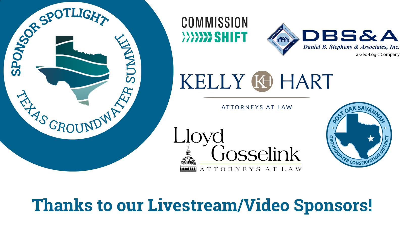 2022 Livestream Sponsors